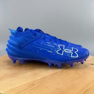 Under Armour Blur Smoke 2.0 MC Suede Mens Size 11 Football Cleats Team Blue NEW